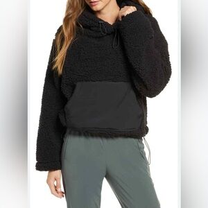 Zella Black Sherpa Pullover Hoodie